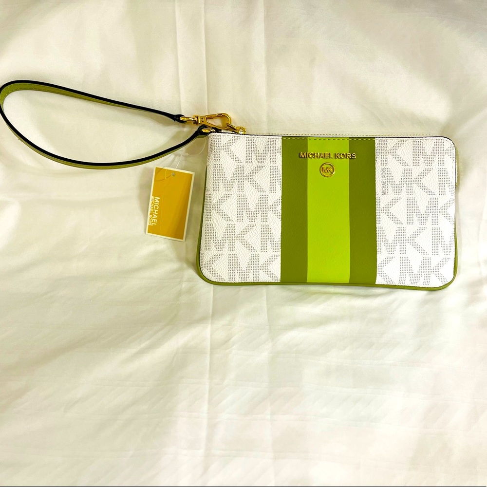 NWT MK Lg Wristlet Limeaide